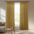Veda Lustrous Cotton Velvet Pleated Curtains