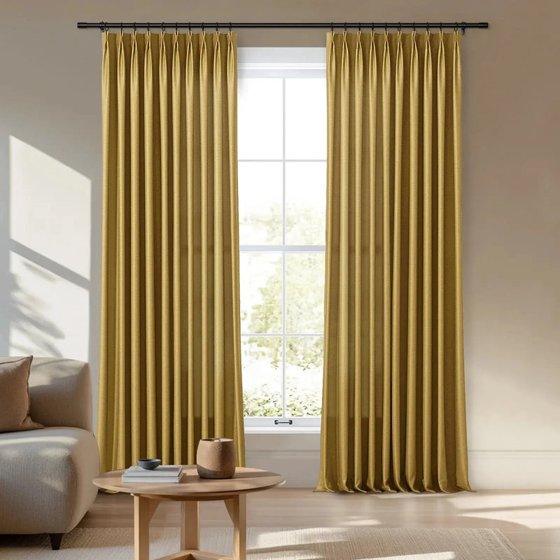Veda Lustrous Cotton Velvet Pleated Curtains