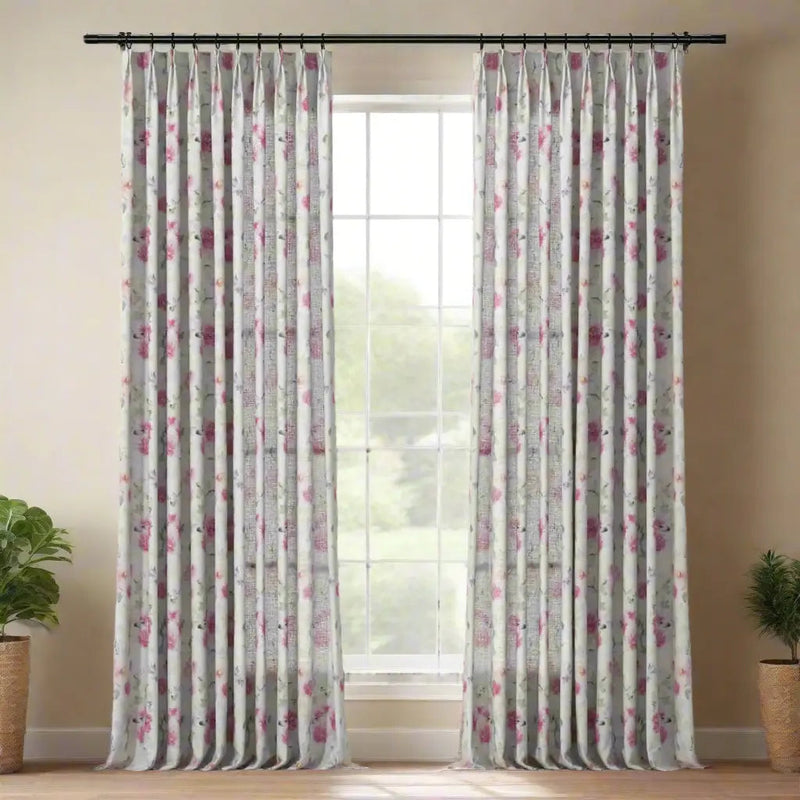 Holly Botanical Boho Pleated Curtains