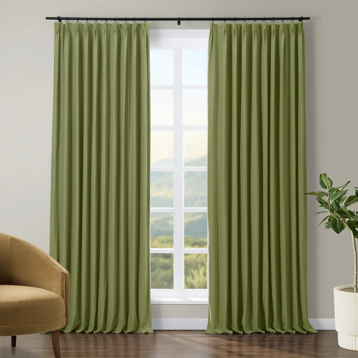 Tavis Premium Velvet Pleated Curtain