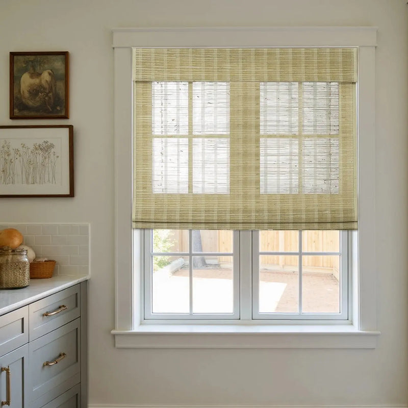 Rae Natural Ramie Bamboo Woven Blinds - Series P