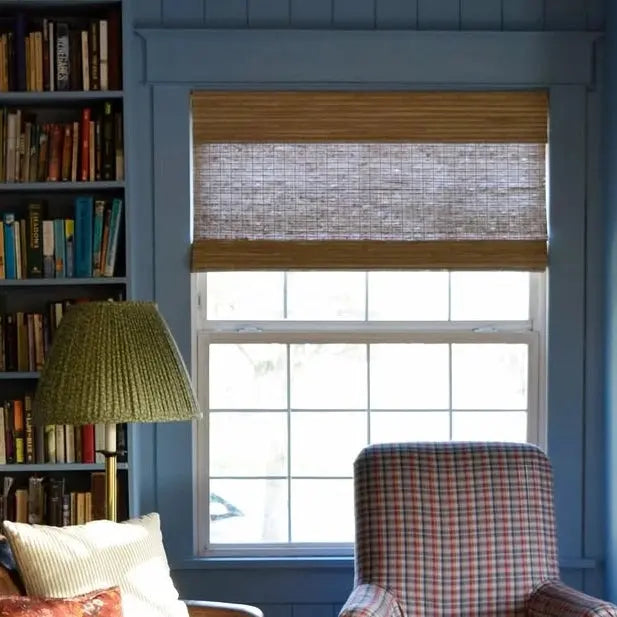 Rae Natural Ramie Flax Woven Wood Blinds - Series C