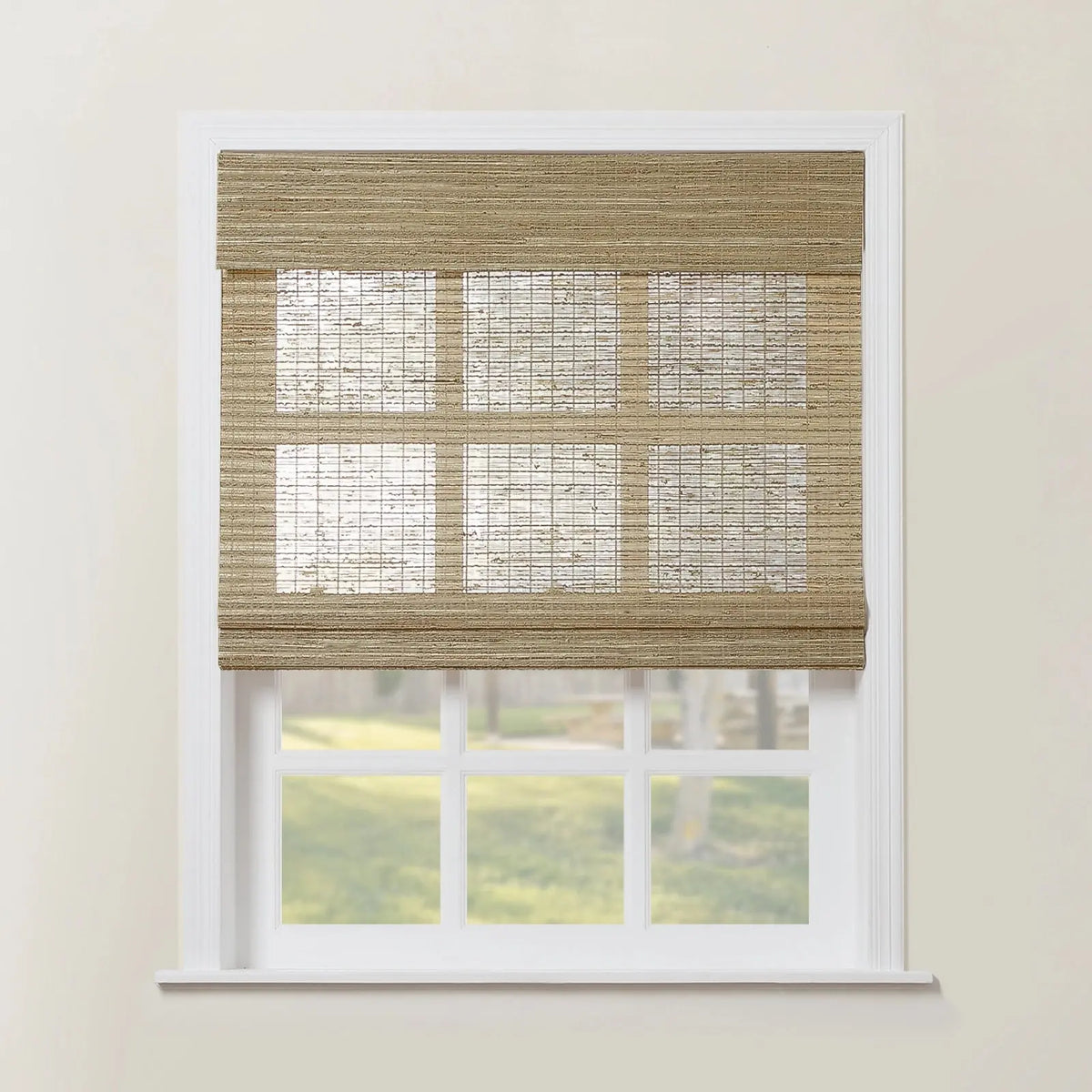 Rae Natural Ramie Flax Woven Wood Blinds - Series C