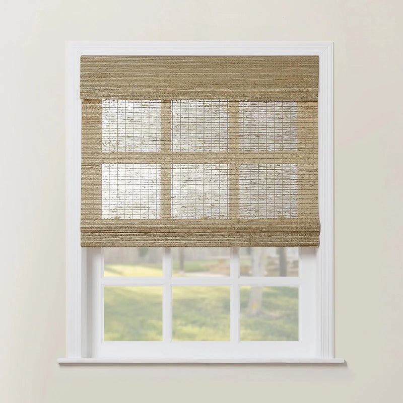 Rae Natural Ramie Flax Woven Wood Blinds - Series C