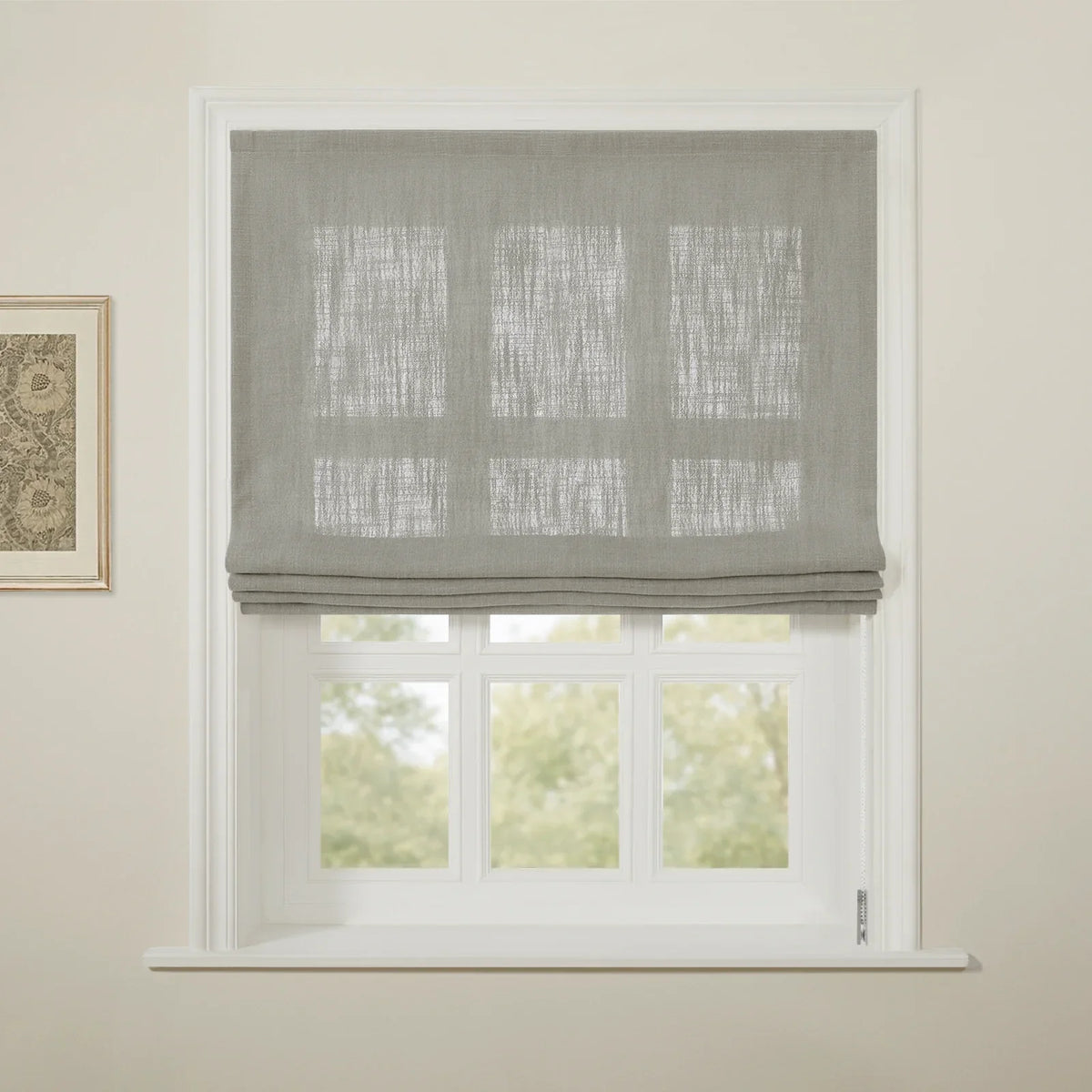 Liz Linen Flat Roman Blind Cord Lift