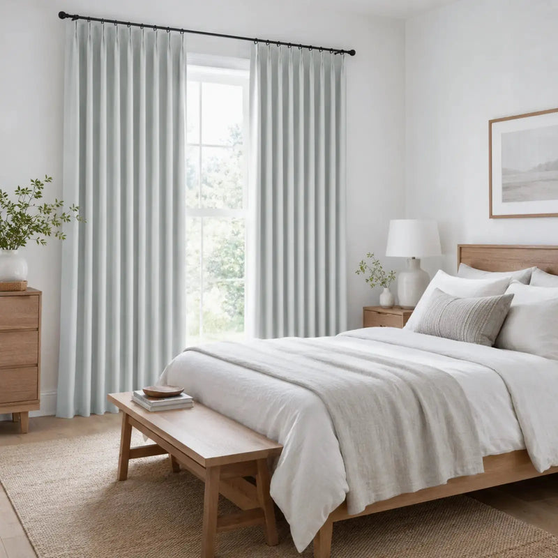 Lila Blockout Pleated Curtains
