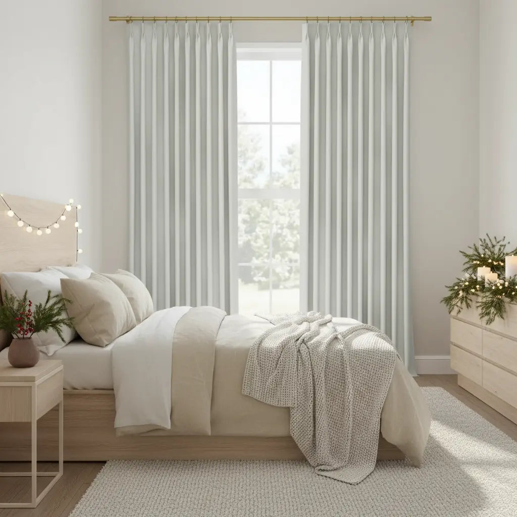 Lila Blockout Pleated Curtains