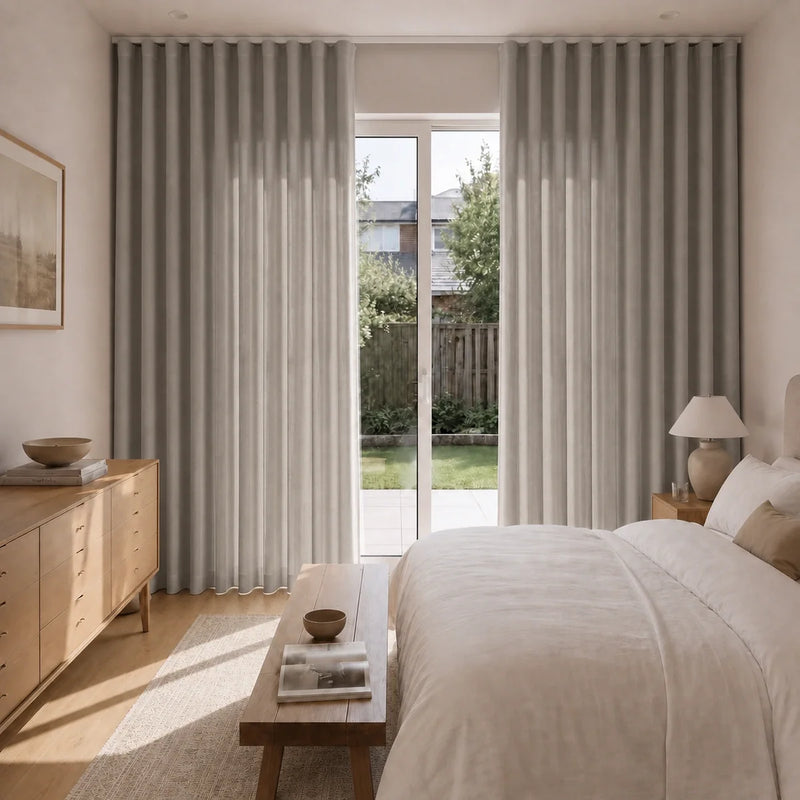 Birkin Velvet S-fold Curtains with Snap Tape - Lora Track