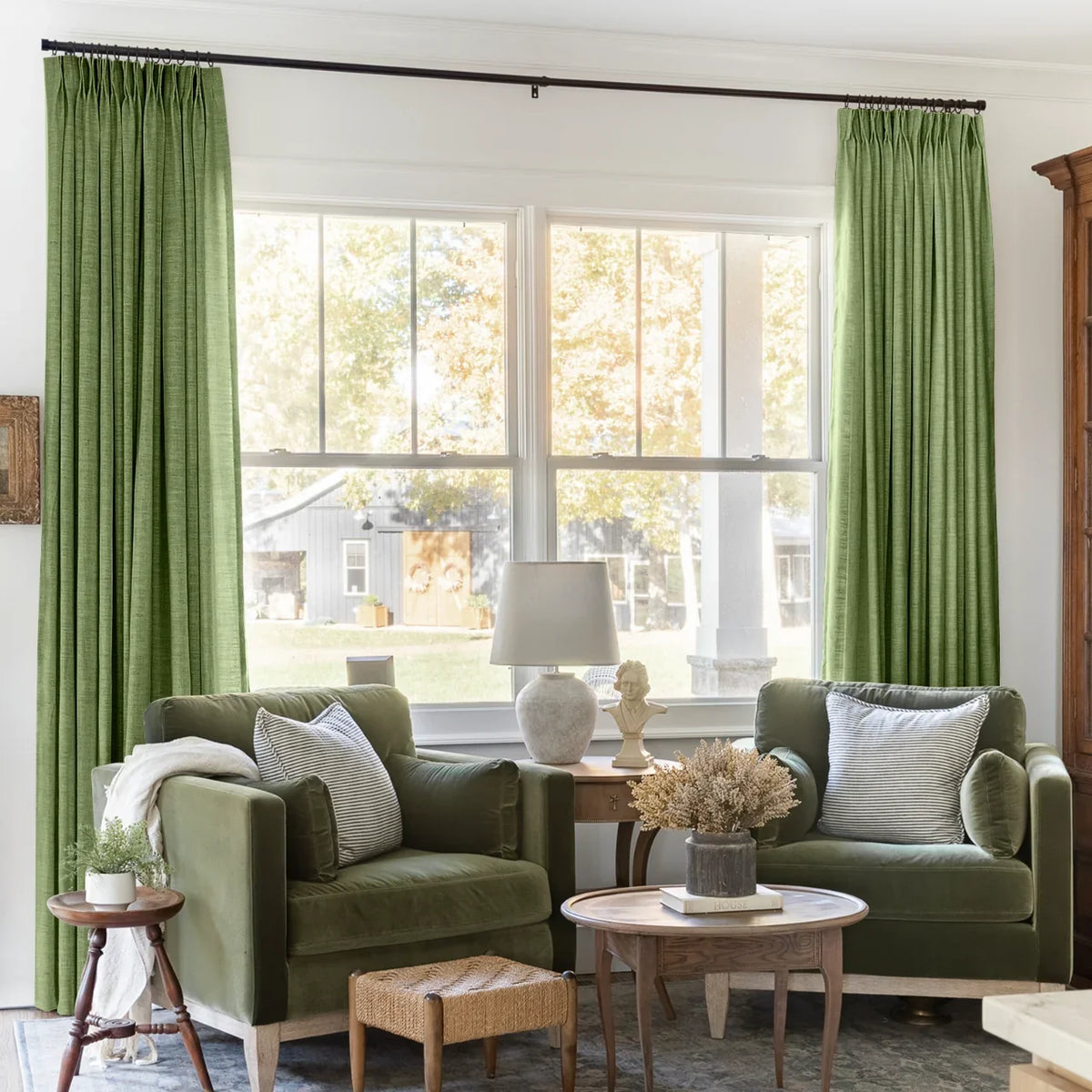 Liz Linen Pleated Curtains
