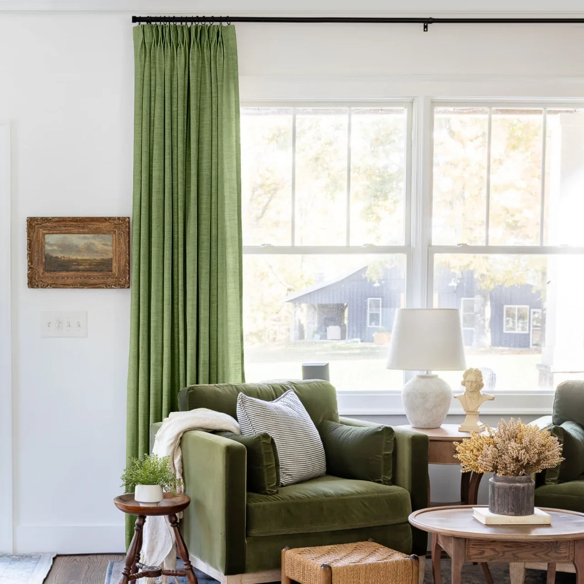 Liz Linen Pleated Curtains