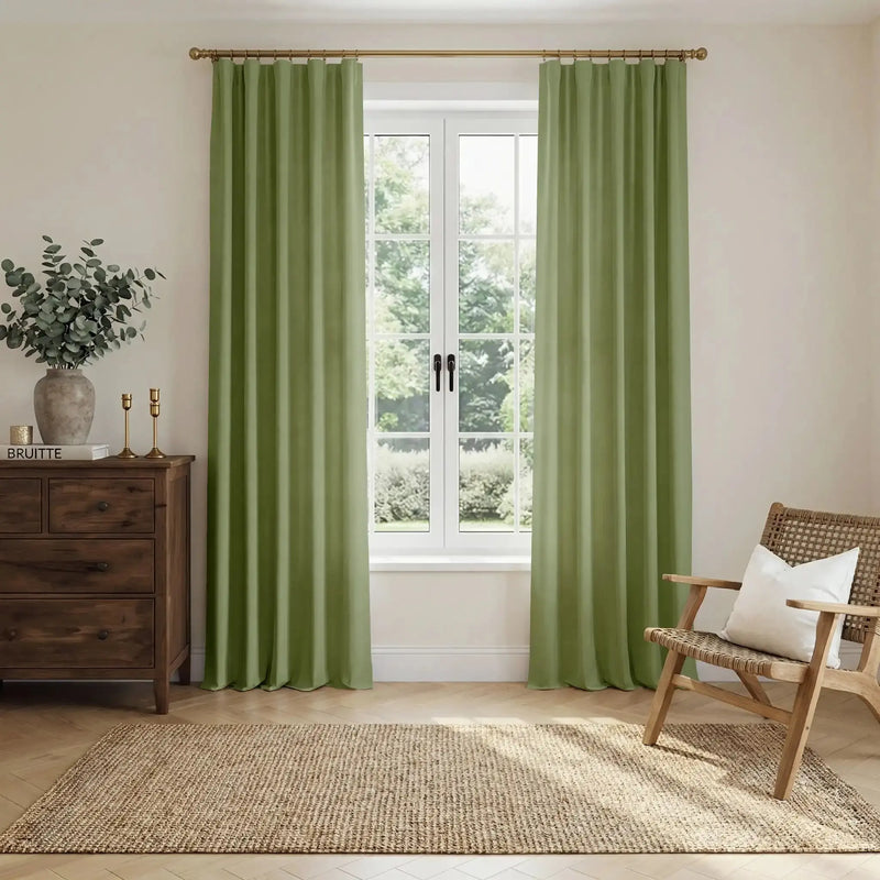 Liz Linen Soft Top Curtains