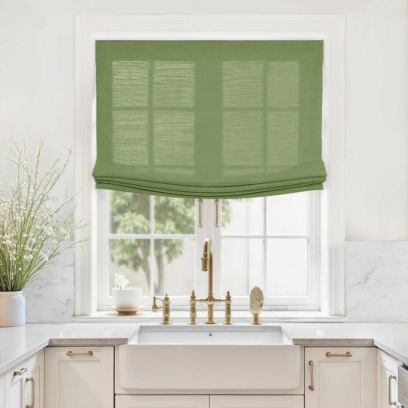 Liz Linen Relaxed Roman Blind Cord Lift