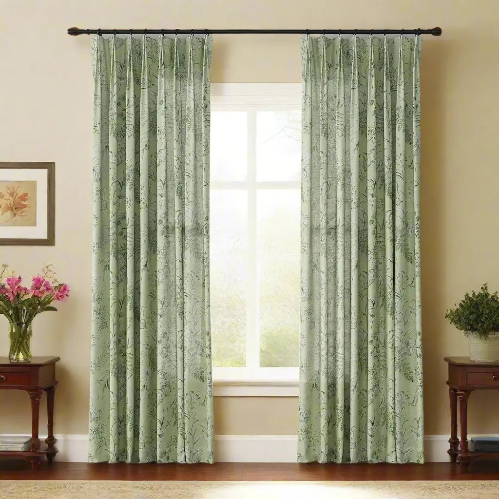 Holly Botanical Boho Pleated Curtains