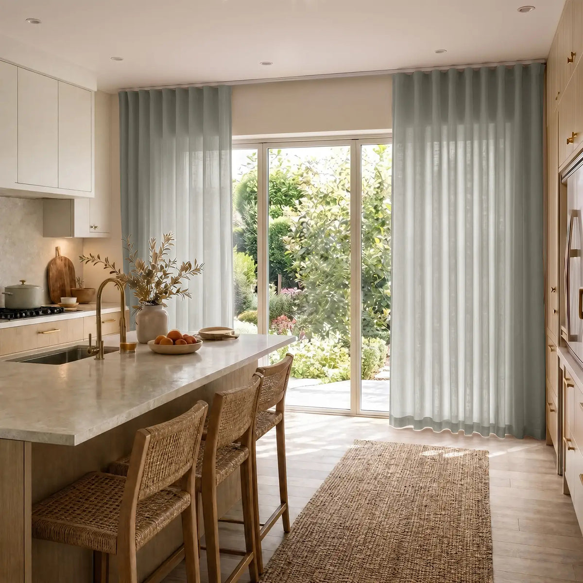 Liz Linen S-fold Curtain with Belt Hook - Lora Track