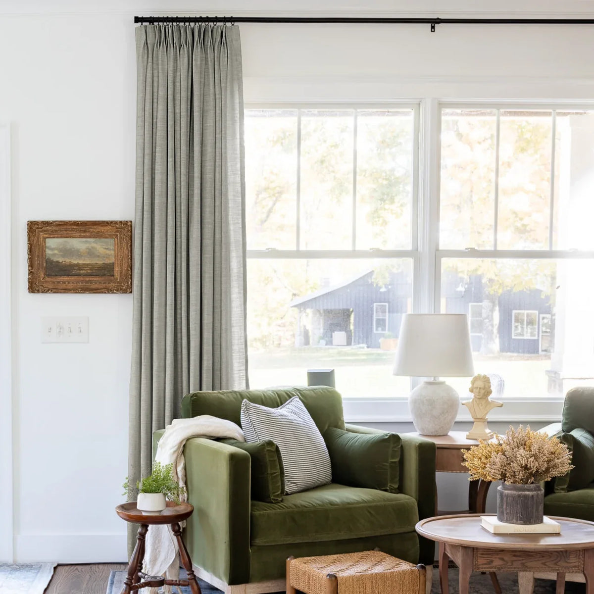Liz Linen Pleated Curtains