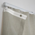 Liz Linen Ripple Fold Drapery with Snap Tape - Lora Track- -TWOPAGES