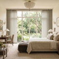 Liz Linen Ripple Fold Curtain with Belt Hook - Cato Traverse Rod- -TWOPAGES