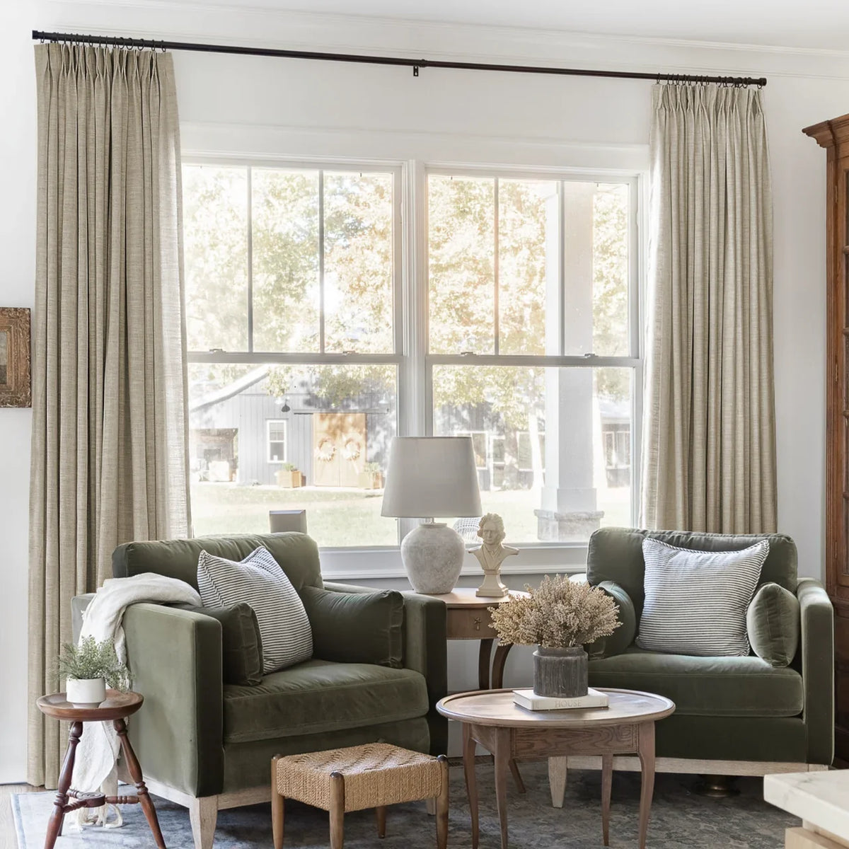 Liz Linen Pleated Curtains