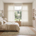 Liz Linen S-fold Curtain with Belt Hook - Leo Track