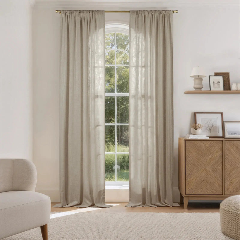 Liz Linen Soft Top Curtains