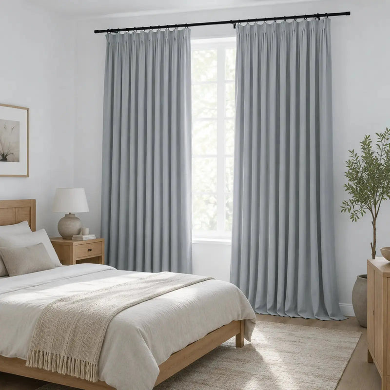 Lila Blockout Pleated Curtains
