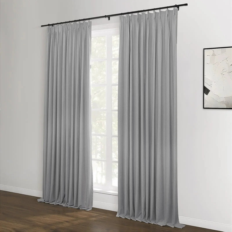 Lila Blockout Pleated Curtains
