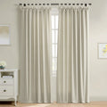 Jawara Textured Linen Cotton Tie Top Curtains