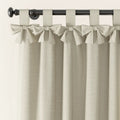 Jawara Textured Linen Cotton Tie Top Curtains
