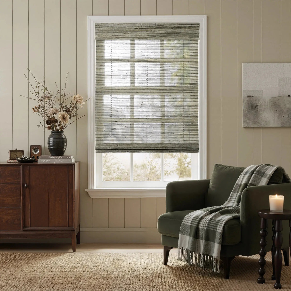 Rae Natural Ramie Jute Woven Wood Blinds - Series D