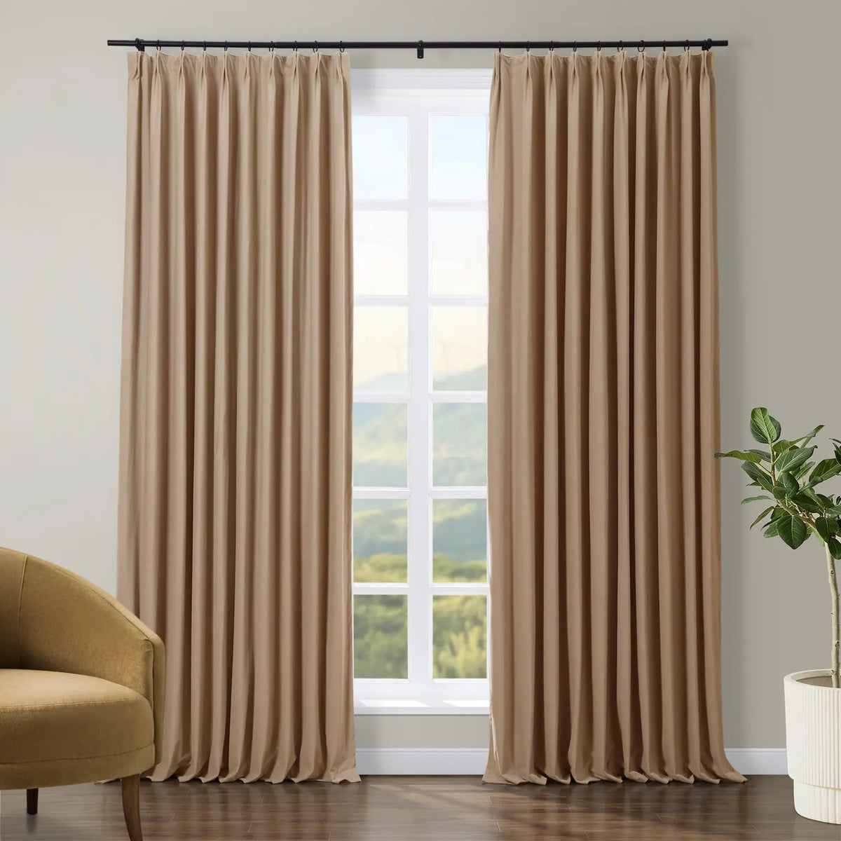 Tavis Premium Velvet Pleated Curtain
