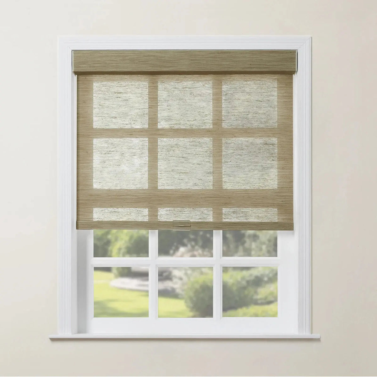 Rae Natural Jute Woven Wood Roller Blinds Cordless