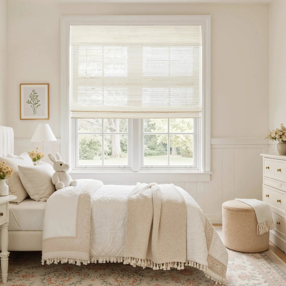 Rae Natural Ramie Jute Woven Wood Blinds - Series D