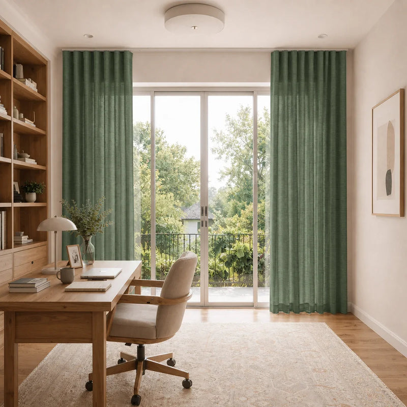 Jawara Linen Cotton S-fold Curtain with Belt Hook - Lora Track