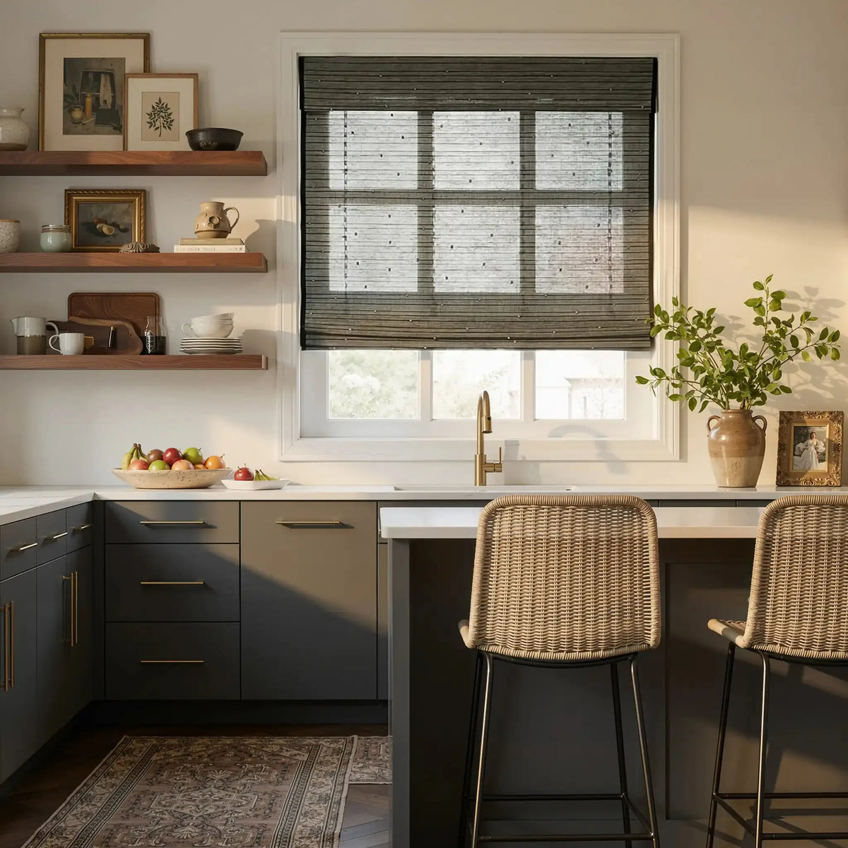 Rae Natural Ramie Bamboo Woven Blinds - Series P