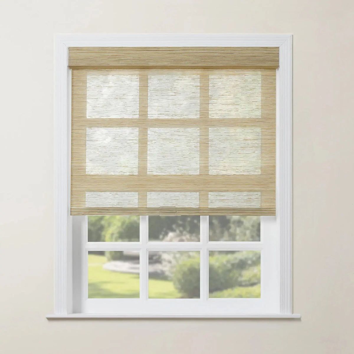 Rae Natural Jute Woven Wood Roller Blinds Cordless
