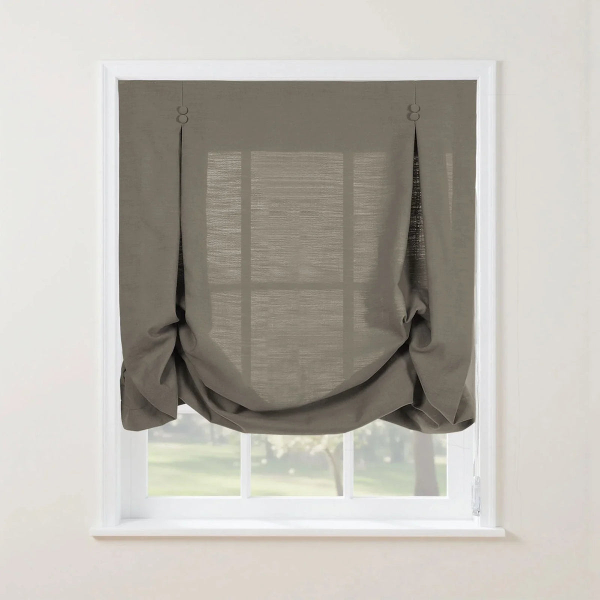 Isabella Cotton Tulip Roman Blind Cord Lift