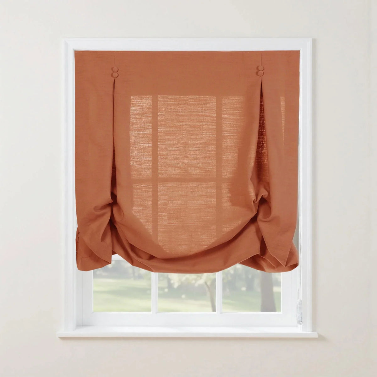 Isabella Cotton Tulip Roman Blind Cord Lift
