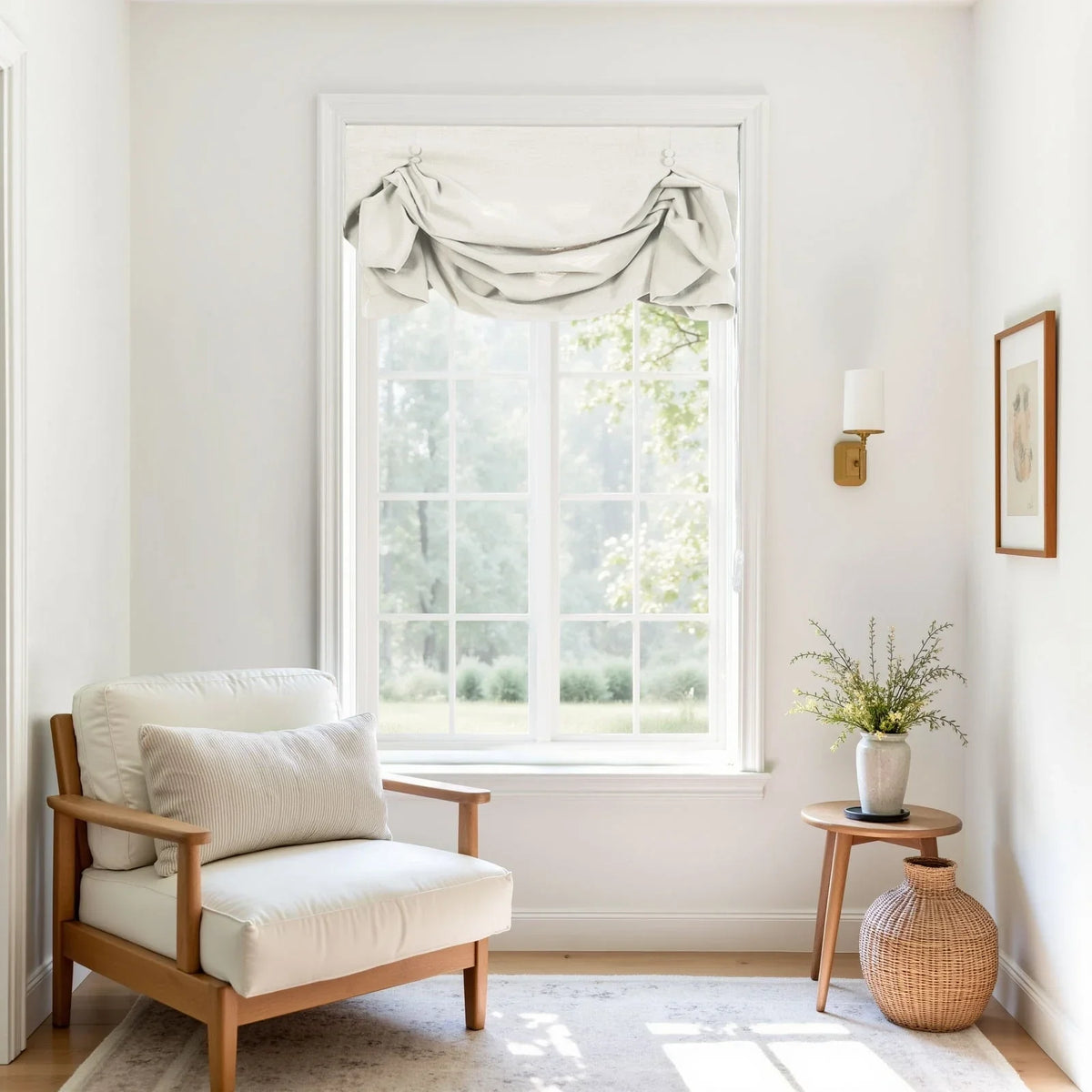 Isabella Cotton Tulip Roman Blind Cord Lift