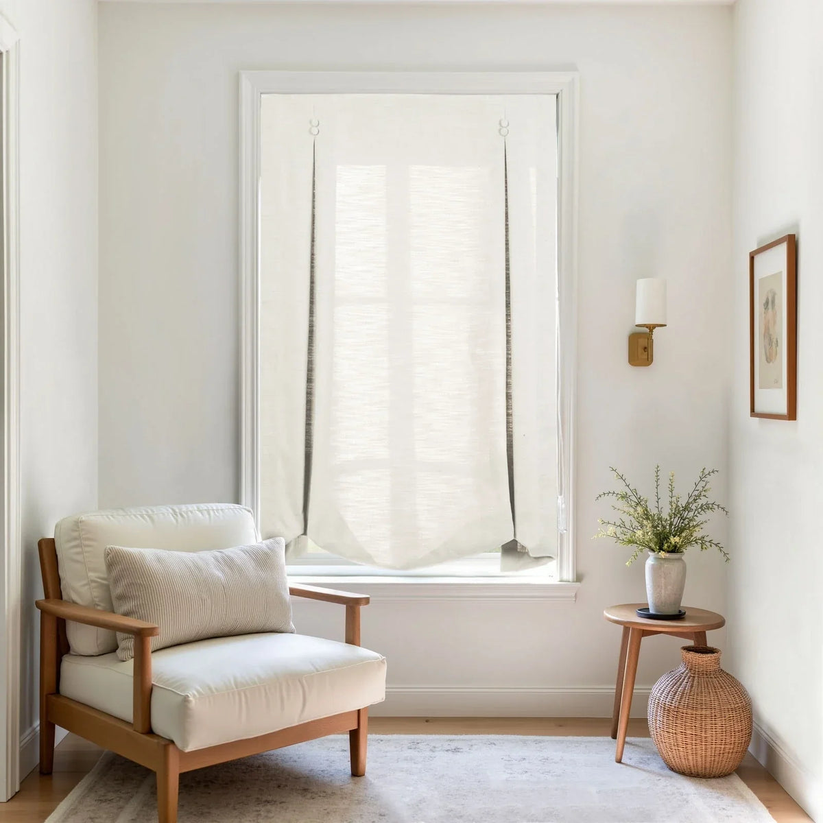 Isabella Cotton Tulip Roman Blind Cord Lift