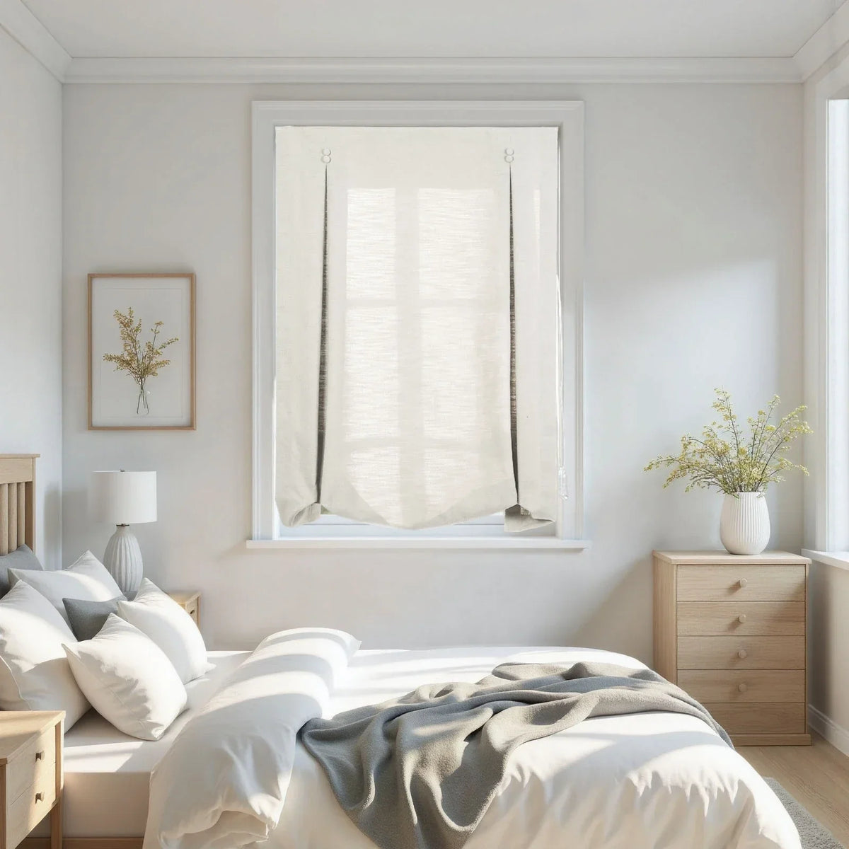 Isabella Cotton Tulip Roman Blind Cord Lift