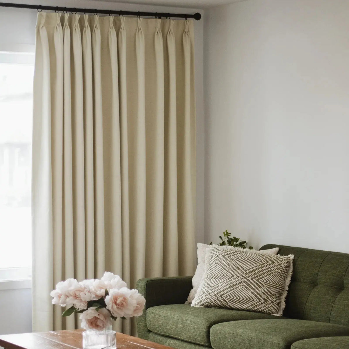 Isabella Heavyweight Cotton Pleated Curtains