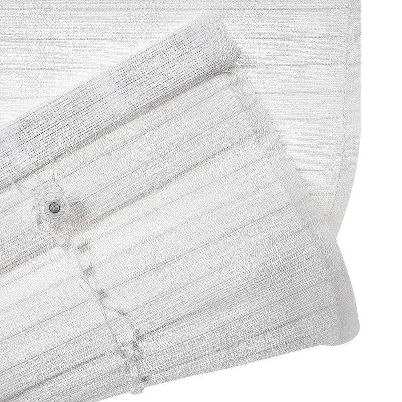 Rae Natural Ramie Flax Woven Wood Blinds - Series C
