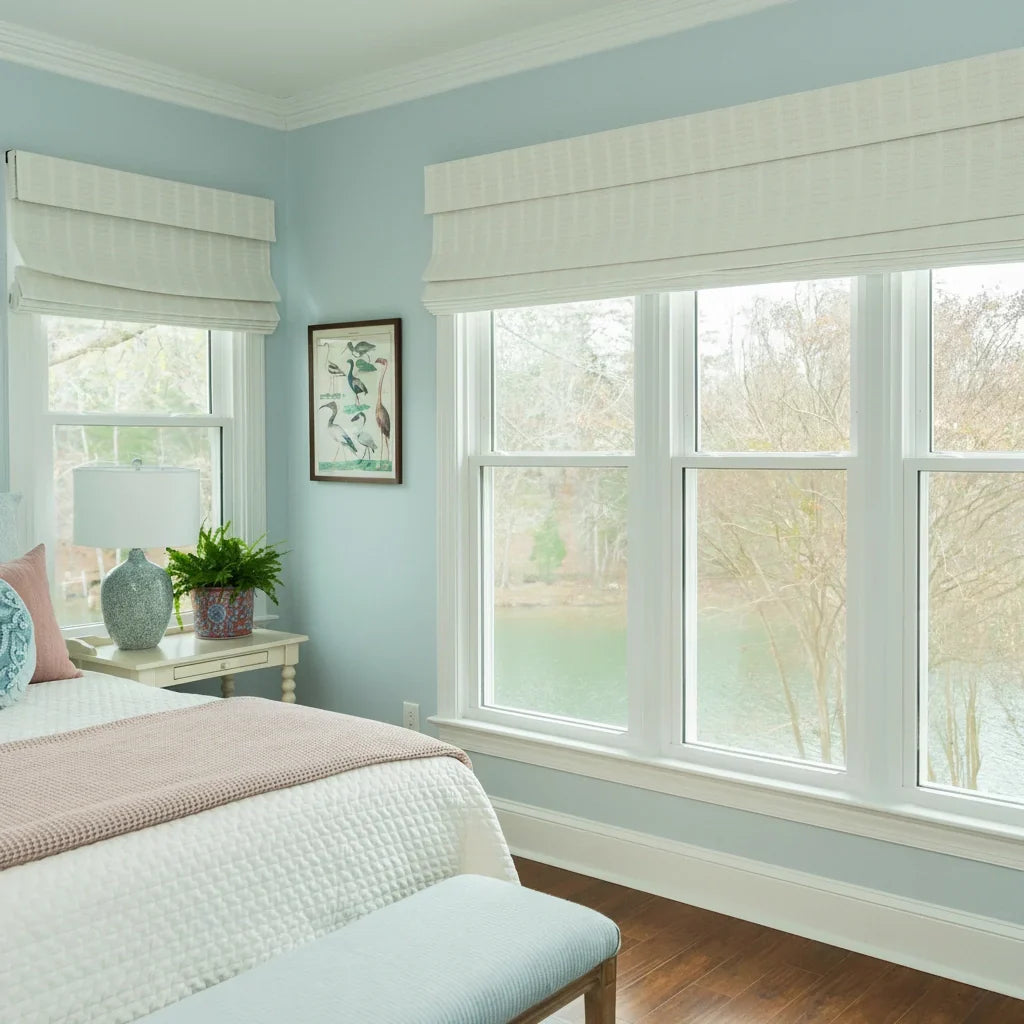 Rae Natural Ramie Flax Woven Wood Blinds - Series C
