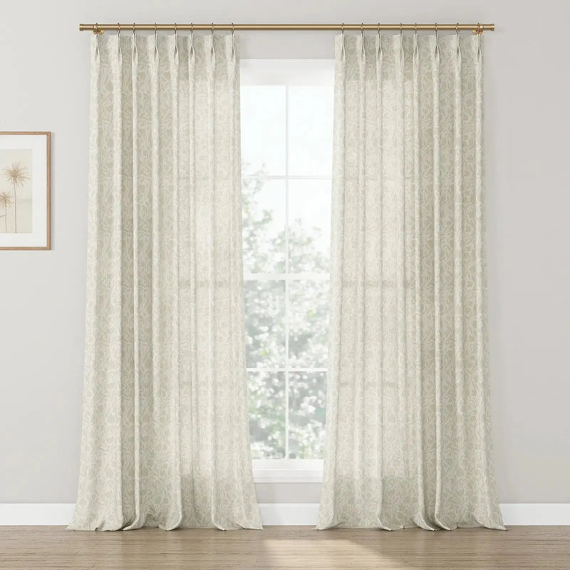 Kate Frost x TWOPAGES Woodland Patterned Cotton Pleated Curtains