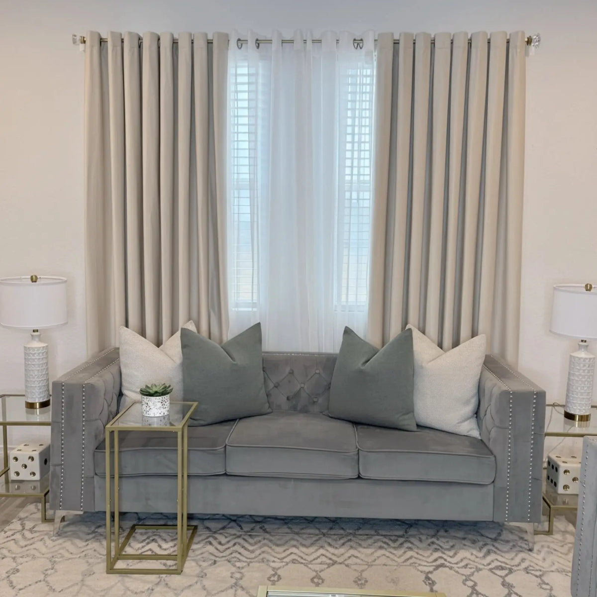 Birkin Velvet Eyelet Curtains