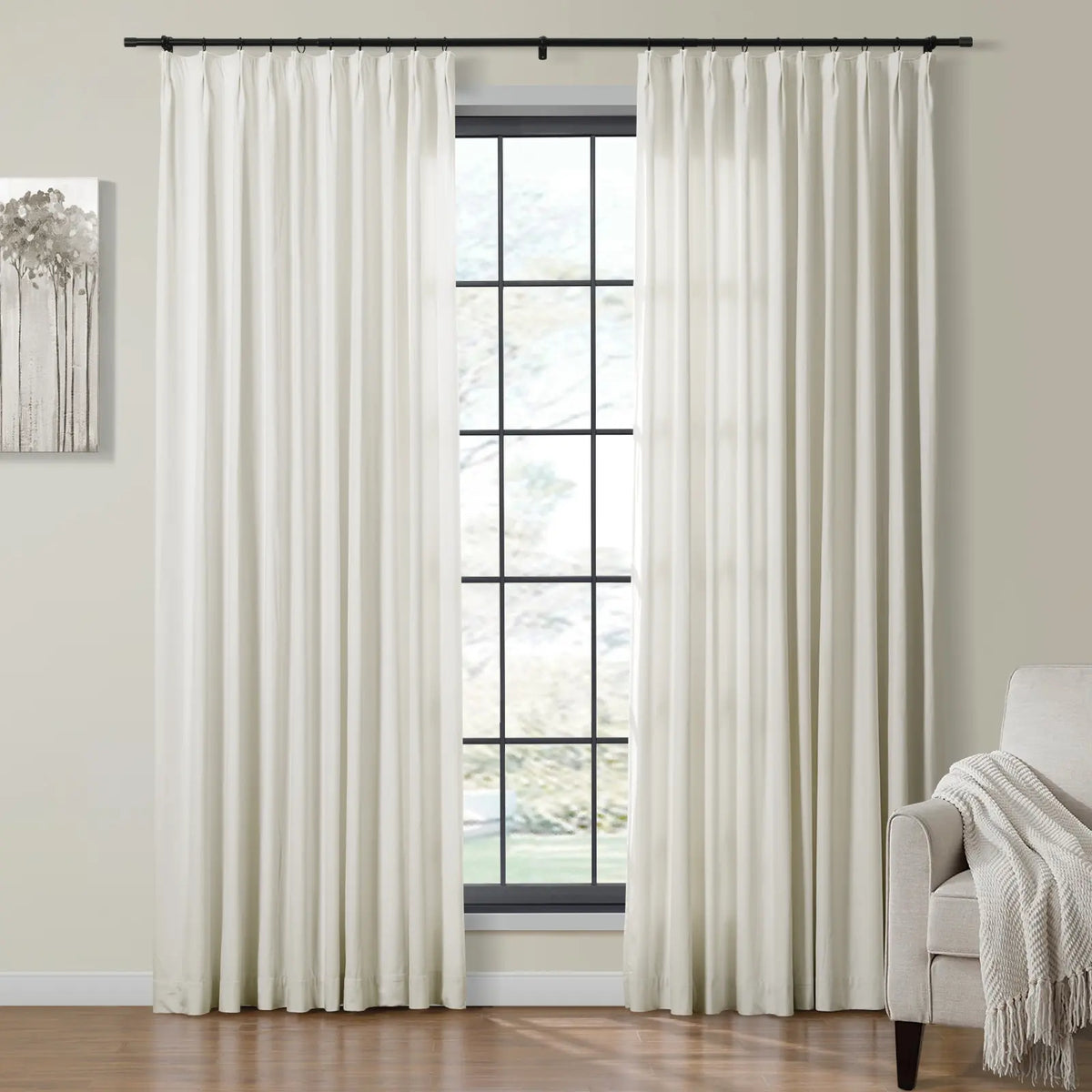 Birkin Velvet Pleated Curtains