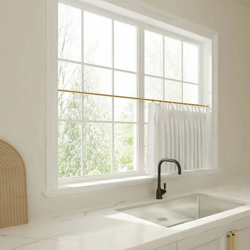 Custom Cafe Curtains Pleated
