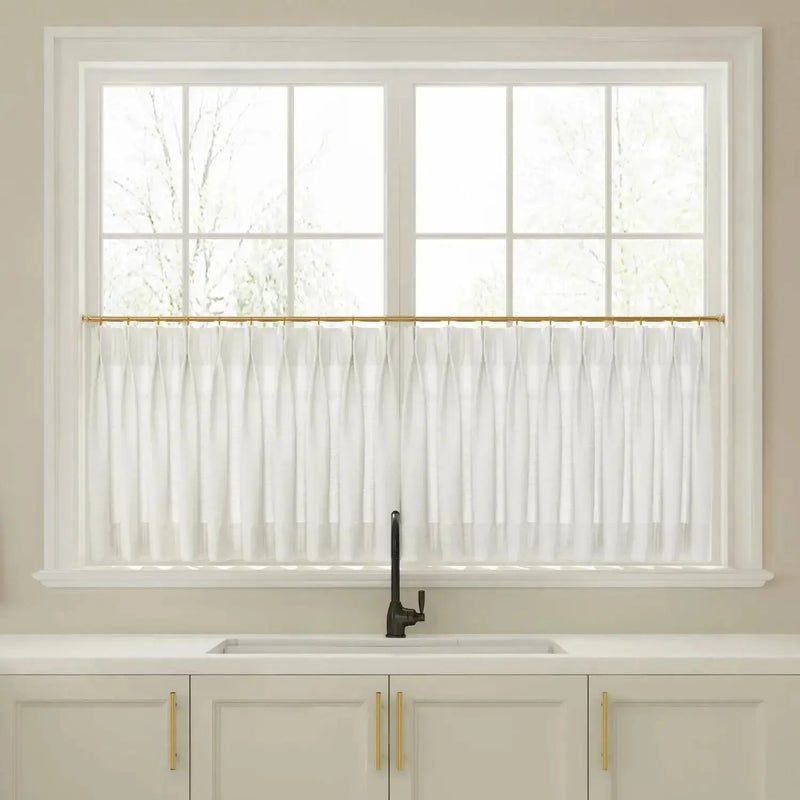 Custom Cafe Curtains Pleated