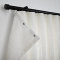 Liz Linen Ripple Fold Drapery with Snap Tape - Cato Traverse Rod- -TWOPAGES