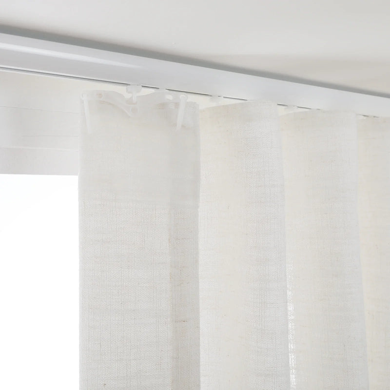 Liz Linen S-fold Curtain with Belt Hook - Leo Track